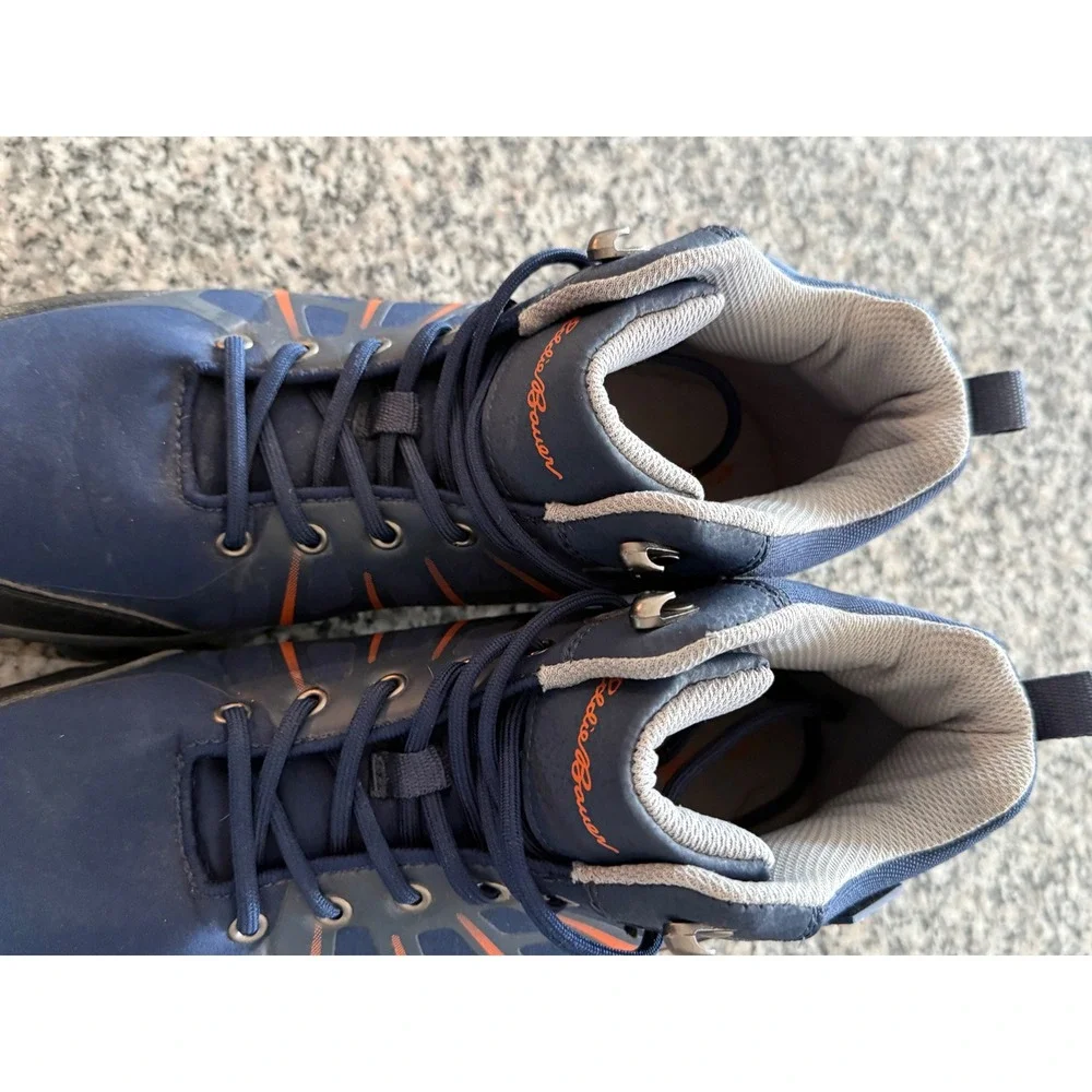 Eddie Bauer Summit Mid Hiking Trail Boot Mens 8.5 women's 10 Blue Orange